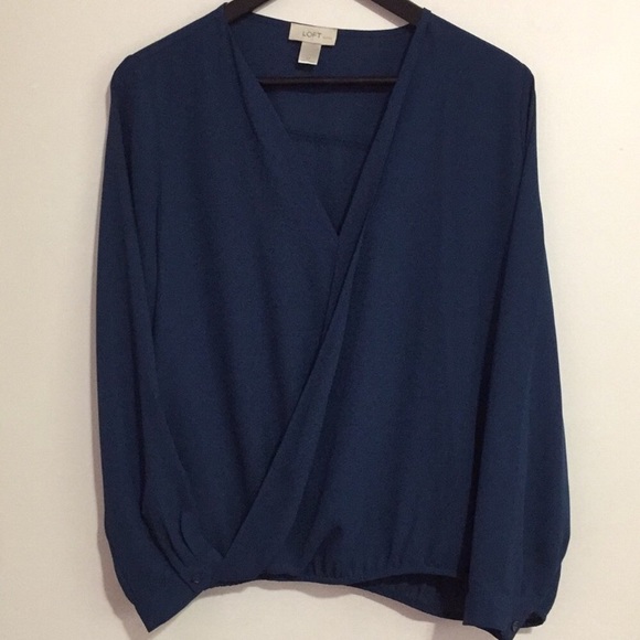 LOFT Tops - LOFT by Ann Taylor blue sheer blouse